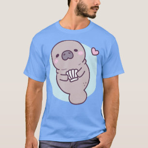 Camiseta Cute Manatee Holding Seashell