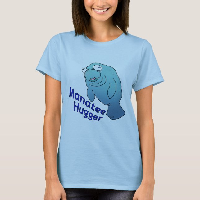 Camiseta Cute Manatee Hugger Personalizado Animal (Anverso)