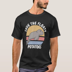 Camiseta Cute Manatees Retro Regalo Gracioso Salven La Caca