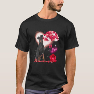 Camiseta Cute Manchester Terrier Balón Corazón de San Valen