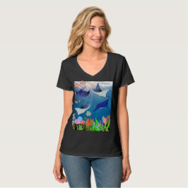 Camiseta Cute Manta Stingray and Corals