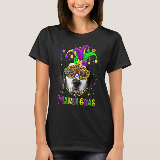 Camiseta Cute Mardi Gras Carnival Dalmatian Dog Mardi Gras (Anverso)