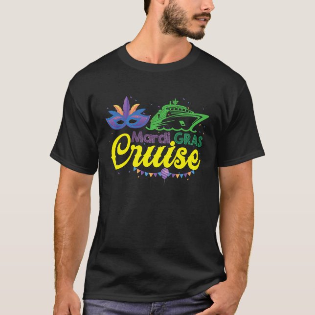 Camiseta Cute Mardi Gras Cruise by Boat Couple Family Vacat (Anverso)