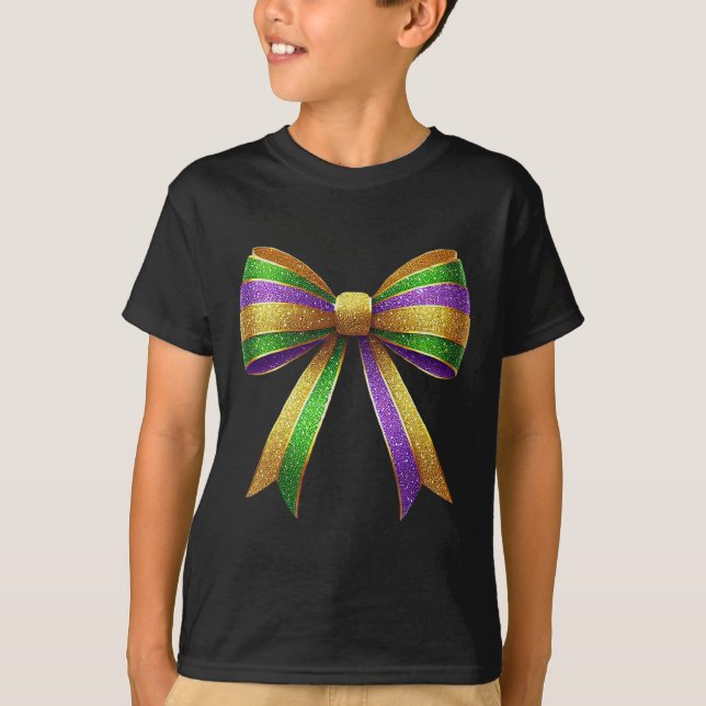 Camiseta Cute Mardi Gras Fat Coquette Bow Martes Chica (Anverso)