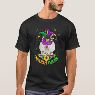 Camiseta Cute Mardi Gras Poodle Dog Dad Dog Mom Mask Beads
