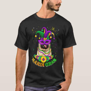 Camiseta Cute Mardi Gras Pug Perro Papá Perro Mamá Máscara