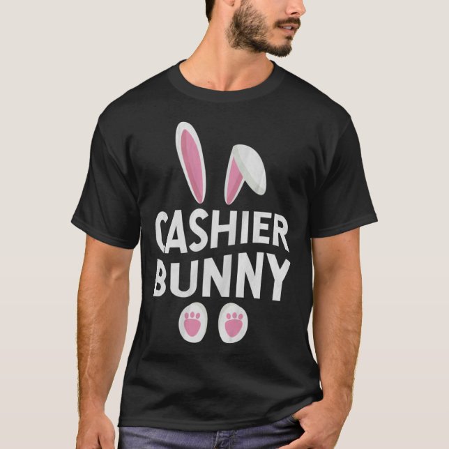 Camiseta Cute Matching Family Easter Day  Cashier Bunny (Anverso)