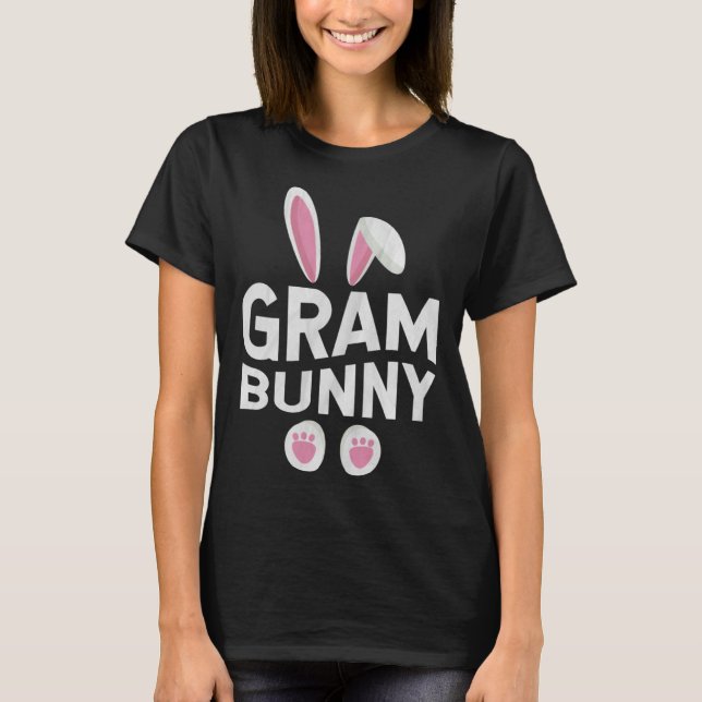 Camiseta Cute Matching Family Easter Day  Gram Bunny (Anverso)