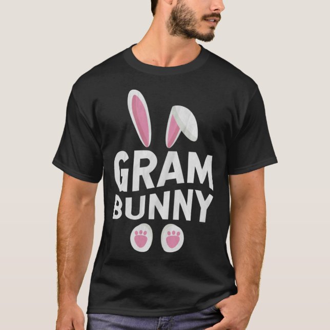 Camiseta Cute Matching Family Easter Day  Gram Bunny (Anverso)