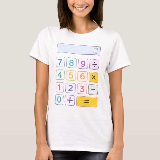 Camiseta Cute Maths Calculator T Shirt for Kids School (Anverso)
