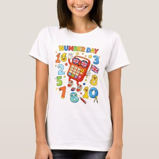Camiseta Cute Maths Numbers Calculator Number Day T ShirtUK
