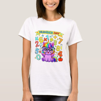 Camiseta Cute Maths Numbers Elephant Cartoon T Shirt Kids!!