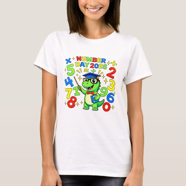 Camiseta Cute Maths Numbers Frog Number Day T Shirt KidsUK! (Anverso)
