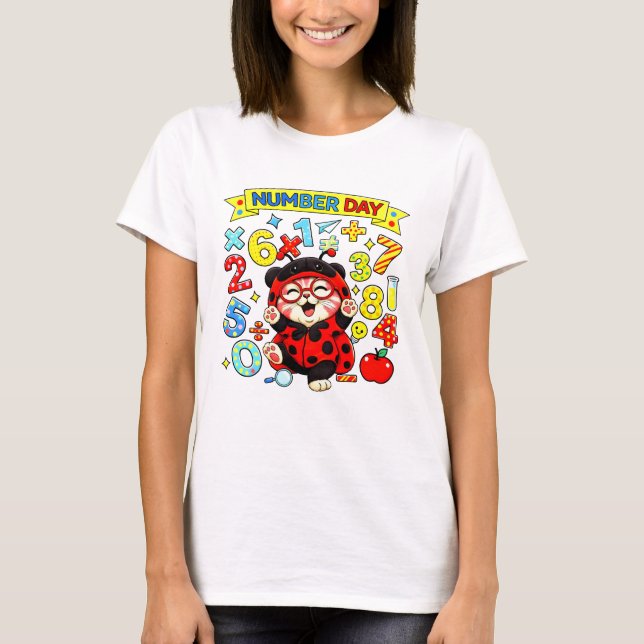 Camiseta Cute Maths Numbers Santa Cartoon T Shirt Kids UK ! (Anverso)