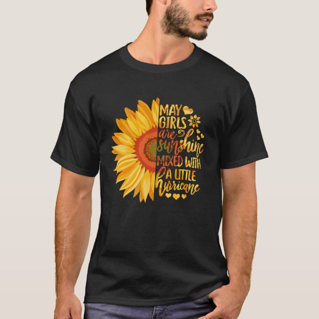 Camiseta Cute May Girls Are Sunshine Mixed With Hurricane C (Anverso)