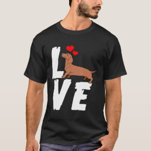 Camiseta Cute me encanta Dachshund Weiner Doxie Perro