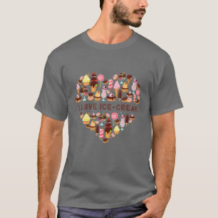 Camiseta Cute me encanta el helado crema dulce donuts tarta