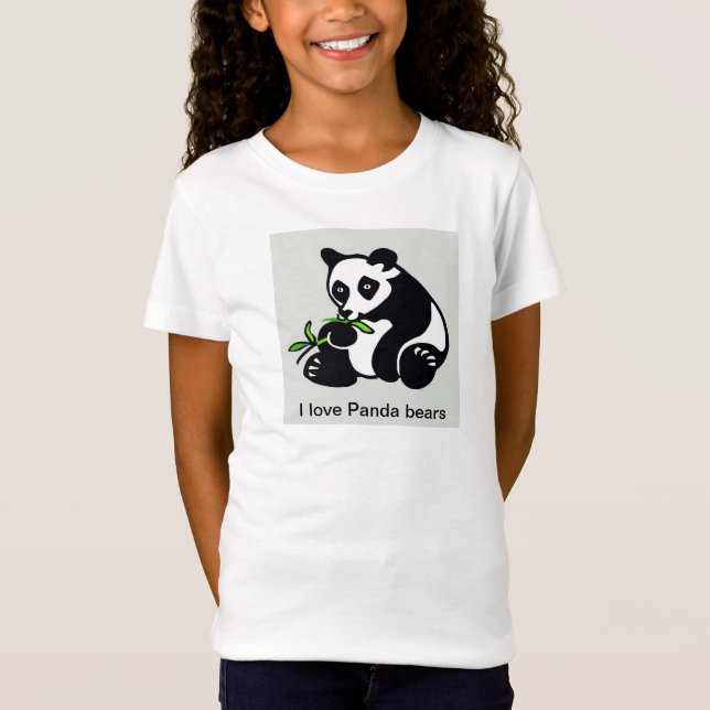 Camiseta Cute - Me encantan los osos panda - Vida silvestre (Anverso)