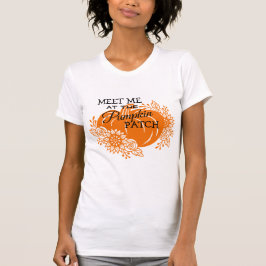 Camiseta Cute Meet Me at the Pumpkin Patch Letter Print