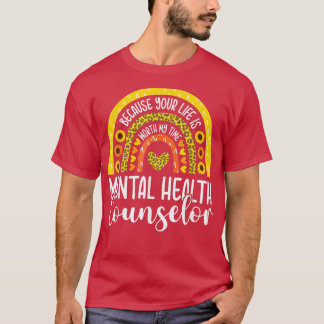Camiseta Cute Mental Health Counselor Counseling Sunflower 