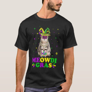 Camiseta Cute Meowdi Gras American Shorthair Cat Mask Mardi
