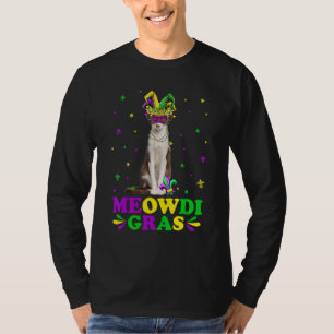 Camiseta Cute Meowdi Gras Máscara de Carnaval de Gato Orien