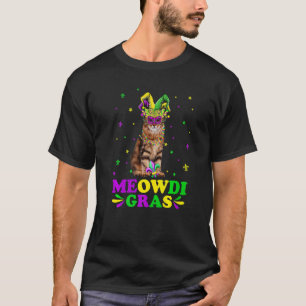 Camiseta Cute Meowdi Gras Máscara de Carnaval de Gato Siber