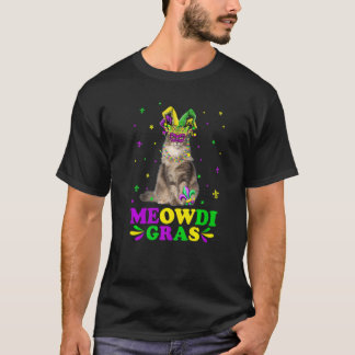 Camiseta Cute Meowdi Gras Máscara de Gato del Bosque Norueg
