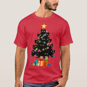 Camiseta Cute Meowy Catmas Cat Lover Xmas Tree Ugly Christm