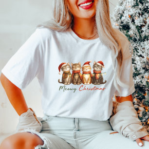 Camiseta Cute Meowy Navidades Cats T-Shirt