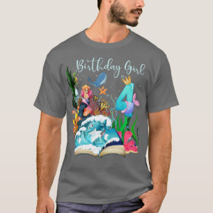 Camiseta Cute Mermaid cuarto Chica de cumpleaños