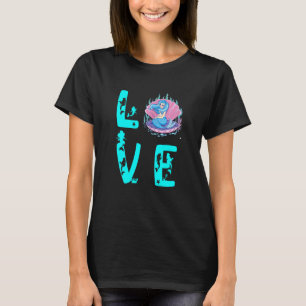 Camiseta Cute Mermaid Mermaid Matching Concha de Mermaid Lo