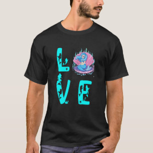 Camiseta Cute Mermaid Mermaid Matching Concha de Mermaid Lo