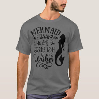 Camiseta Cute Mermaid Regalos Besos de Sirena y pez estrell