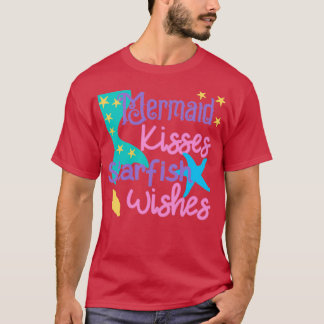 Camiseta Cute Mermaid Regalos Sirena besa deseos de pez est