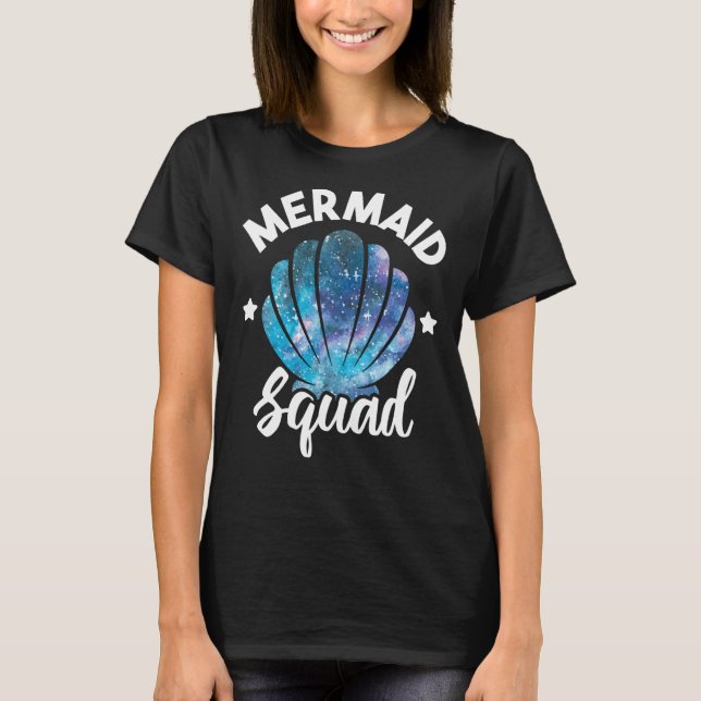 Camiseta Cute Mermaid Squad Seashell Matching Mermaid Squad (Anverso)