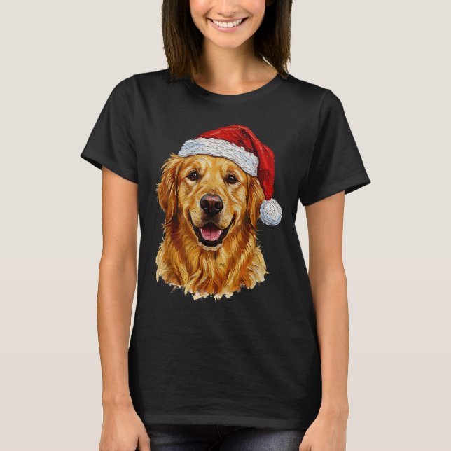 Camiseta Cute Merry Christmas Golden Retriever Dog Christma (Anverso)