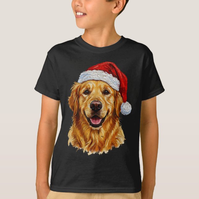 Camiseta Cute Merry Christmas Golden Retriever Dog Christma (Anverso)