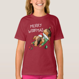 Camiseta Cute Merry Woofmas Navidades Perro Niños
