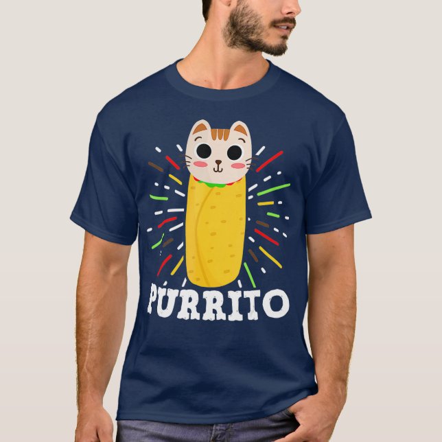 Camiseta Cute Mexican Food Purrito  Cat and Burrito Lover (Anverso)