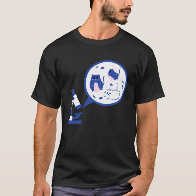 Camiseta Cute Microbiology Cat Bacteria Science Lab (Anverso)