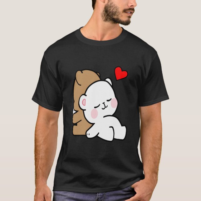 Camiseta Cute Milk Mocha Historia De La Cama Siempre Me Bes (Anverso)