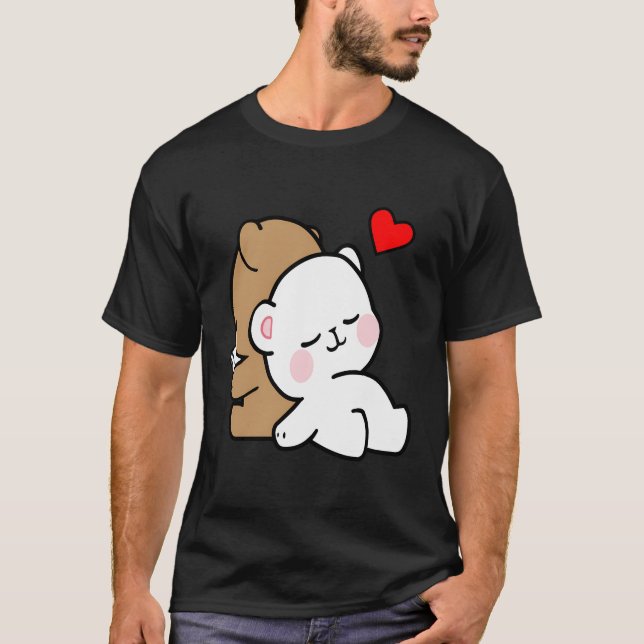 Camiseta Cute Milk Mocha Historia De La Cama Siempre Me Bes (Anverso)