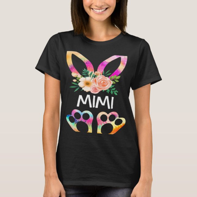 Camiseta Cute Mimi Bunny Tie Dye Print  Family Easter Day M (Anverso)