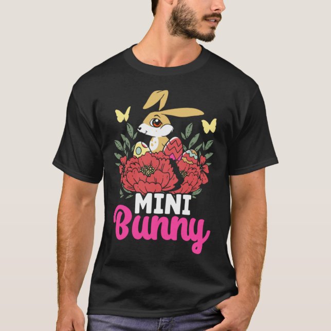 Camiseta Cute Mini Bunny Easter Bunny Eggs Happy Easter (Anverso)