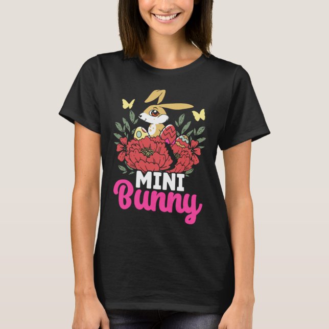 Camiseta Cute Mini Bunny Easter Bunny Eggs Happy Easter (Anverso)
