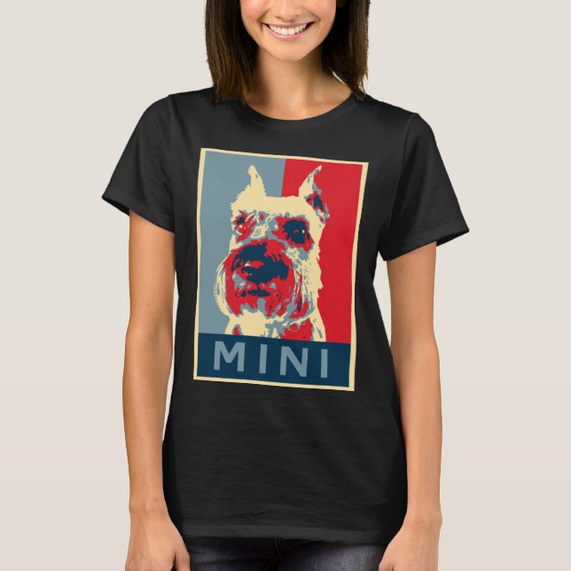 Camiseta Cute Miniature Schnauzer Election (Anverso)