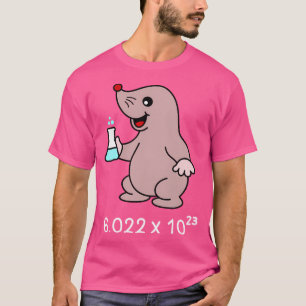 Camiseta Cute Mole Chemist. Pun Número De Avogadro.