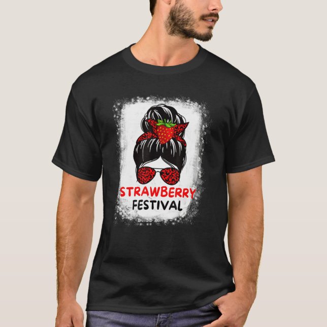 Camiseta Cute Mom Girl Strawberries Festival Fruit Lovers M (Anverso)