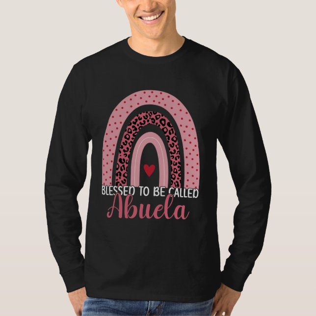 Camiseta Cute Mom Grandma Blessed To Be Called Abuela Leopa (Anverso)